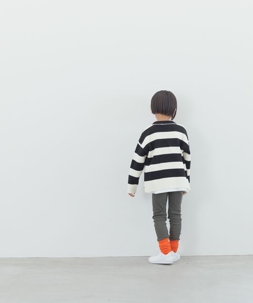 LOWRYS FARM（ローリーズファーム）の「カラーリブレギンス　134397（レギンス/スパッツ・キッズ・カーキ/アイボリー/パープル/ネイビー/ピンク・120cm/110cm/130cm/100cm）」の12枚目の写真