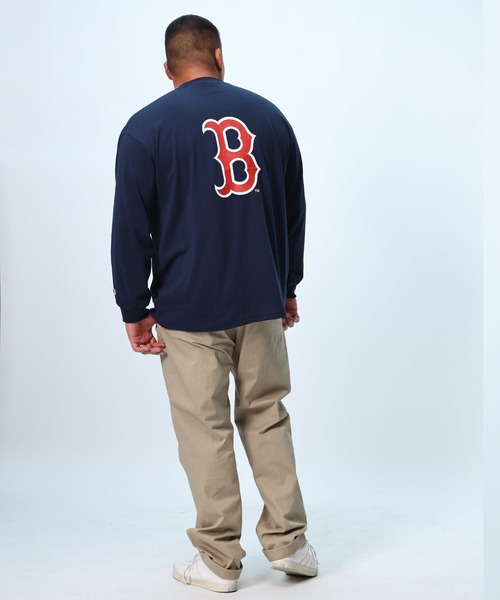 MLB(メジャーリーグベースボール)の「チームロゴ バックプリント ロンT(Tシャツ/カットソー・メンズ・ブルー/グレー/グリーン/ネイビー・6L/5L/4L/3L)」の15枚目の写真