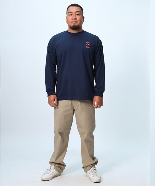 MLB(メジャーリーグベースボール)の「チームロゴ バックプリント ロンT(Tシャツ/カットソー・メンズ・ブルー/グレー/グリーン/ネイビー・6L/5L/4L/3L)」の16枚目の写真
