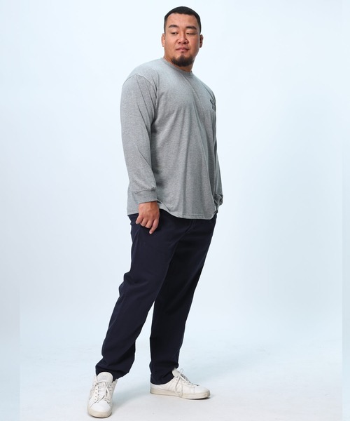 MLB(メジャーリーグベースボール)の「チームロゴ バックプリント ロンT(Tシャツ/カットソー・メンズ・ブルー/グレー/グリーン/ネイビー・6L/5L/4L/3L)」の5枚目の写真