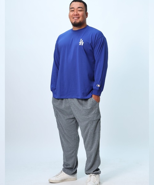 MLB(メジャーリーグベースボール)の「チームロゴ バックプリント ロンT(Tシャツ/カットソー・メンズ・ブルー/グレー/グリーン/ネイビー・6L/5L/4L/3L)」の11枚目の写真