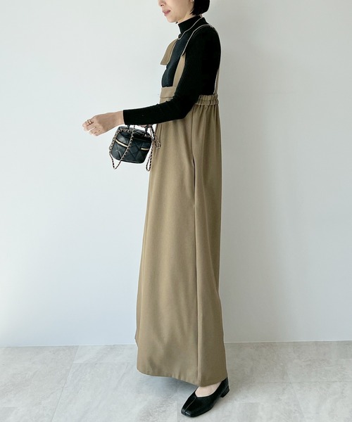 STELLA FISH(ステラフィッシュ)の「Shoulder Belt Jumper Skirt(スカート・レディース・ブラック/ベージュ・FREE)」の21枚目の写真