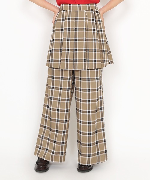 PUNYUS（プニュズ）の「ボックスプリーツチェックミニスカート（スカート・レディース・グレー/ベージュ・1/2/3/4）」の16枚目の写真