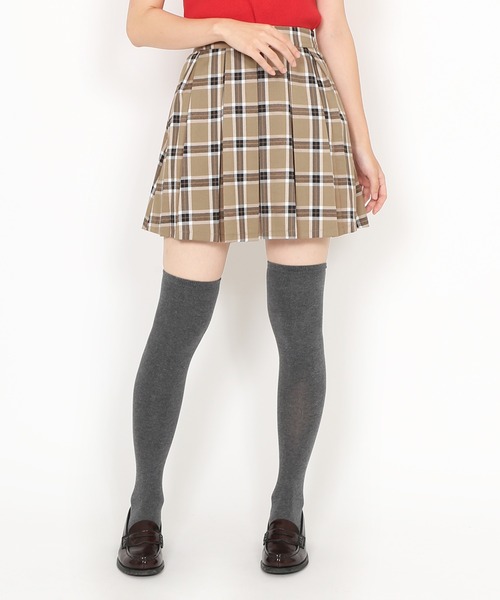 PUNYUS（プニュズ）の「ボックスプリーツチェックミニスカート（スカート・レディース・グレー/ベージュ・1/2/3/4）」の17枚目の写真