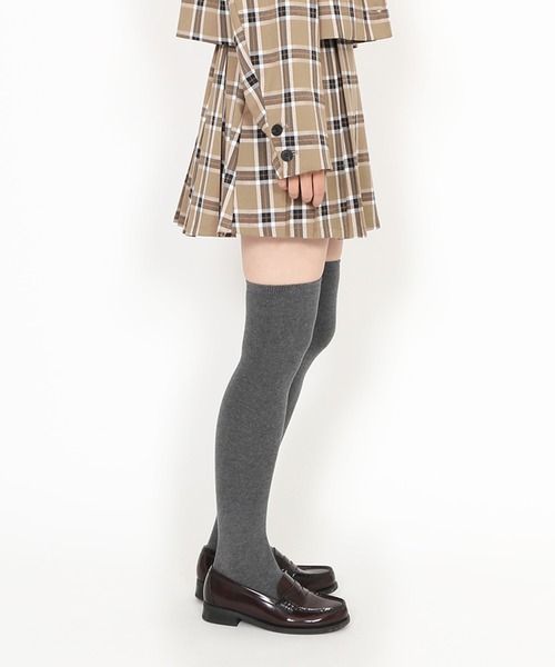 PUNYUS（プニュズ）の「ボックスプリーツチェックミニスカート（スカート・レディース・グレー/ベージュ・1/2/3/4）」の15枚目の写真