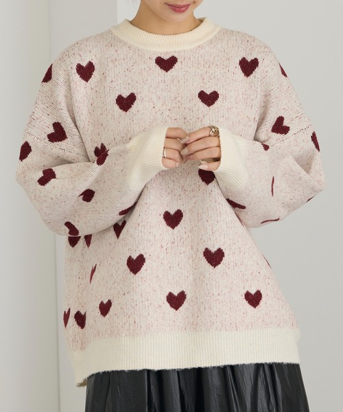 【未使用】HOLIDAY ニット ハート セール】【MAISON BREEZE】ハート型JQニット PO 31926E333 XNN（ニット