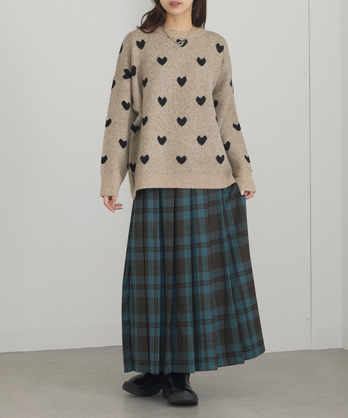 MAISON BREEZE（メゾンブリーズ）の「【MAISON BREEZE】ハート柄ニット（ニット/セーター・レディース・グレー/アイボリー/ブラック/ベージュ・FREE）」の22枚目の写真