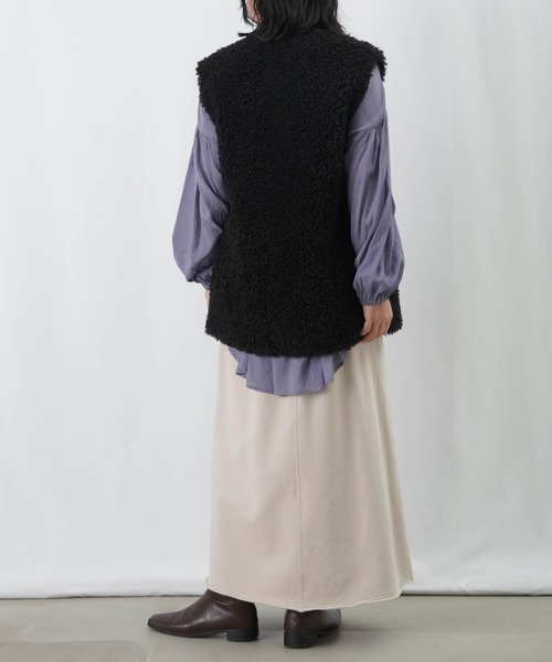 LUCA/LADY LUCK LUCA（ルカ/レディラックルカ）の「LC/LLL 裏毛マキシスカート（スカート・レディース・ブラック/ライトベージュ/グレー・FREE）」の18枚目の写真