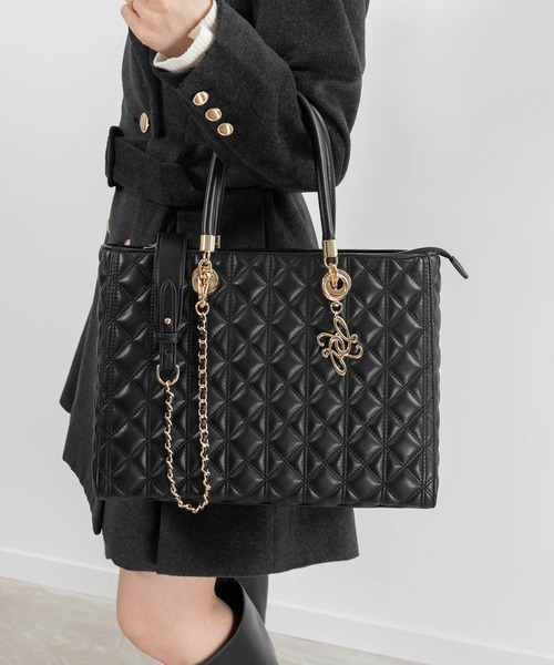 RANDA（ランダ）の「【A4対応】2WAYキルティングラージバッグ（トート