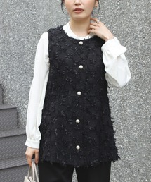 リボンツイードベスト