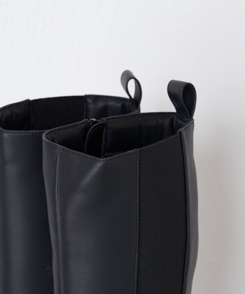 Jena espace merveilleux（ジェナ　エスパスメルヴェイユ）の「サイドゴアロングブーツ（ブーツ・レディース・ブラック/アイボリー・37/38）」の4枚目の写真