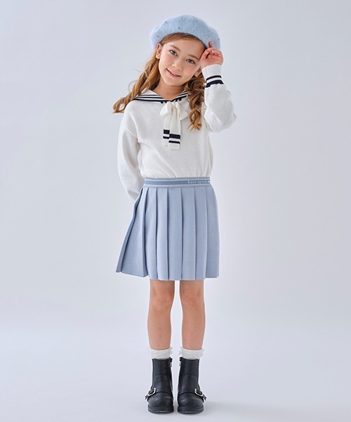 トドラー ロゴベルトスエードプリーツスカート（スカート）｜kate  