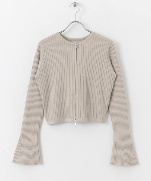 セール】フレアスリーブジップセーター（ニット/セーター）｜SENSE OF