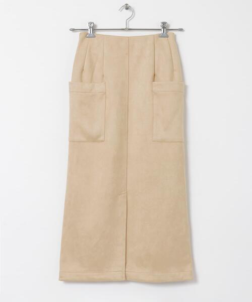 ITEMS URBANRESEARCH（アイテムズ アーバンリサーチ）の「フェイクスエードタイトスカート（スカート・レディース・アイボリー/スミクロ/カーキ/モカ・FREE）」の9枚目の写真