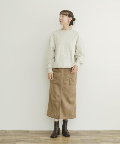 ITEMS URBANRESEARCH（アイテムズ アーバンリサーチ）の「フェイクスエードタイトスカート（スカート・レディース・アイボリー/スミクロ/カーキ/モカ・FREE）」の20枚目の写真