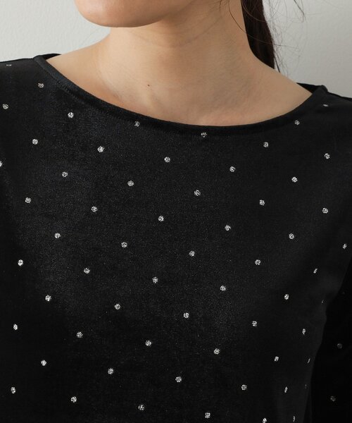 OPAQUE.CLIP（オペークドットクリップ）の「◆《CanCam掲載》ベロアトップス【洗濯機洗い可】（Tシャツ/カットソー・レディース・サンドベージュ/ネイビー/ブラック系・38/40/42）」の19枚目の写真