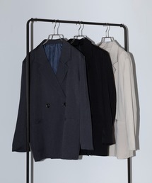 テイラードジャケット クリーム色 コットン テーラードジャケット45