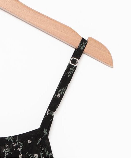 LOVETOXIC（ラブトキシック）の「花柄キャミワンピース（シャツワンピース・キッズ・アイボリー/ブラック・S/M/L）」の8枚目の写真