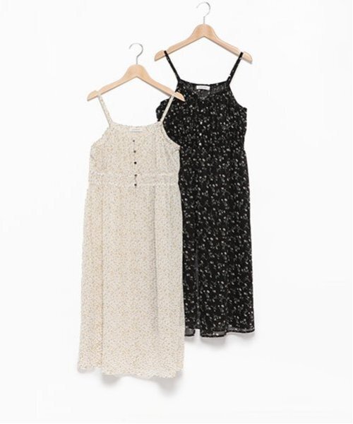 LOVETOXIC（ラブトキシック）の「花柄キャミワンピース（シャツワンピース・キッズ・アイボリー/ブラック・S/M/L）」の11枚目の写真