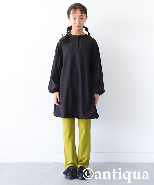 antiqua（アンティカ）の「バルーンミニワンピース（ワンピース・キッズ・ダークグリーン/ブラック・160/140）」の15枚目の写真