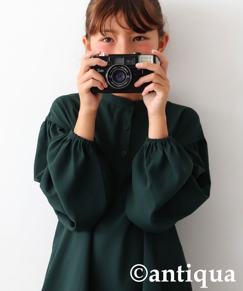 antiqua（アンティカ）の「バルーンミニワンピース（ワンピース・キッズ・ダークグリーン/ブラック・160/140）」の11枚目の写真