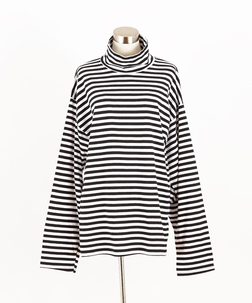 【セール】a.p.o.v. -ankoROCK's select- ハイネックボーダーカットソー / メンズ レディース ユニセックス ロングTシャツ 長袖 柄 ルーズ オーバーサイズ(Tシャツ/カットソー)|ankoROCK(アンコロック) 【セール】a.p.o.v. -ankoROCK's select- ハイネックボーダーカットソー / メンズ レディース ユニセックス ロングTシャツ 長袖 柄 ルーズ オーバーサイズ(Tシャツ/カットソー)|ankoROCK(アンコロック)