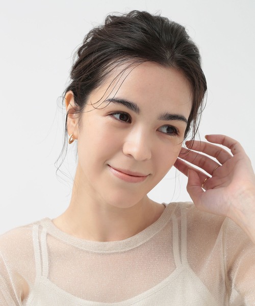 CALIN STANDARD(カリンスタンダード)の「◆金属アレルギー対応◆◆made in japan◆【片手でスムースワンタッチ】ダブルライン スムースクリスタルピアス(ピアス(両耳用)・レディース・ゴールド/シルバー・FREE)」の6枚目の写真