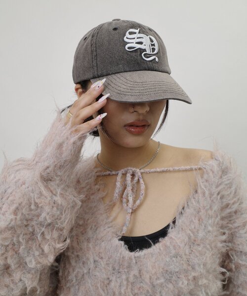 WHO'S WHO gallery（フーズフーギャラリー）の「【SLOPPY/スロッピー】刺繍ロゴキャップ（キャップ・レディース・ブラウン/ネイビー/グレイッシュベージュ/サックスブルー/レッド/ブラック系その他/カーキ/ブラウン系その他・FREE）」の11枚目の写真