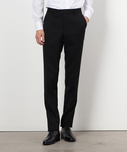 COMME CA ISM(コムサイズム)の「【セットアップ対応】ポリエステル ウール ギャバ パンツ(スーツパンツ・メンズ・グレー/ブラック・SMALL/MEDIUM/LARGE/X-SMALL/X-LARGE)」の2枚目の写真