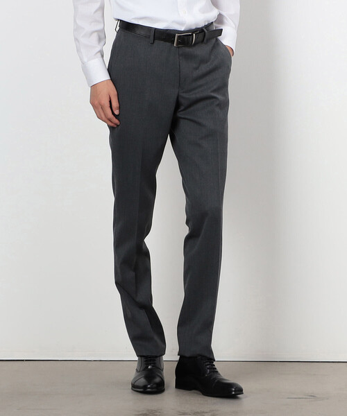 COMME CA ISM(コムサイズム)の「【セットアップ対応】ポリエステル ウール ギャバ パンツ(スーツパンツ・メンズ・グレー/ブラック・SMALL/MEDIUM/LARGE/X-SMALL/X-LARGE)」の5枚目の写真