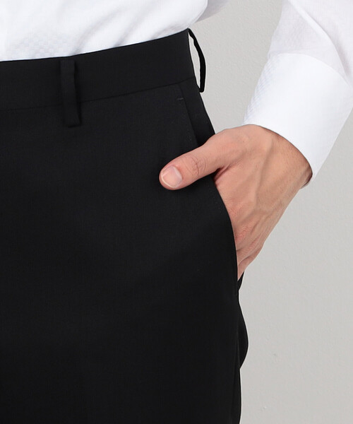 COMME CA ISM(コムサイズム)の「【セットアップ対応】ポリエステル ウール ギャバ パンツ(スーツパンツ・メンズ・グレー/ブラック・SMALL/MEDIUM/LARGE/X-SMALL/X-LARGE)」の14枚目の写真