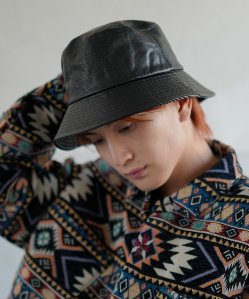 improves（インプローブス）の「合成皮革 バケットハット（ハット・メンズ・ブラック/ブラウン・FREE）」の2枚目の写真