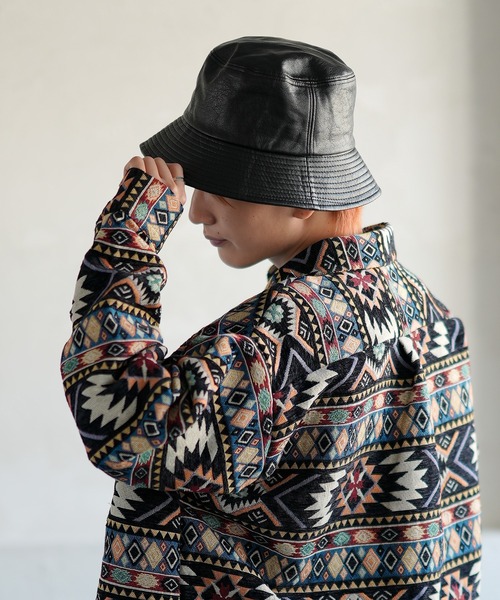 improves（インプローブス）の「合成皮革 バケットハット（ハット・メンズ・ブラック/ブラウン・FREE）」の4枚目の写真