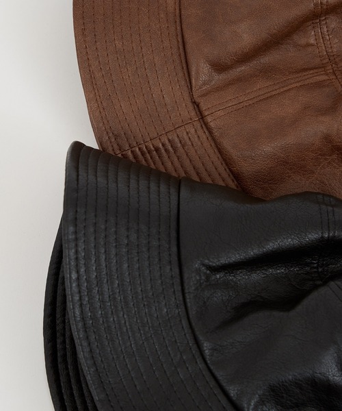 improves（インプローブス）の「合成皮革 バケットハット（ハット・メンズ・ブラック/ブラウン・FREE）」の7枚目の写真