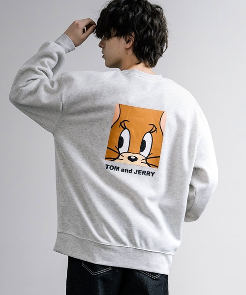 Tom＆Jerry（トムアンドジェリー）の「新色追加 TOM＆JERRY トムとジェリー オーバーサイズ裏起毛トレーナー（スウェット・メンズ・グリーン/ベージュ系/グリーン系/グレー系1/オートミール/ベージュ/チャコール/ネイビー/ブラック系/ブラック/グレイッシュベージュ/杢グレー/チャコールグレー/グレー/グレー系/ベージュ系1/ダークアッシュ/ネイビー系/グリーン系1/サンドグレー/ブラック系1/ベージュ系2/グレー系3/グレー系2・M/L/XL）」の19枚目の写真