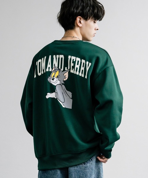 Tom＆Jerry（トムアンドジェリー）の「新色追加 TOM＆JERRY トムとジェリー オーバーサイズ裏起毛トレーナー（スウェット・メンズ・グリーン/ベージュ系/グリーン系/グレー系1/オートミール/ベージュ/チャコール/ネイビー/ブラック系/ブラック/グレイッシュベージュ/杢グレー/チャコールグレー/グレー/グレー系/ベージュ系1/ダークアッシュ/ネイビー系/グリーン系1/サンドグレー/ブラック系1/ベージュ系2/グレー系3/グレー系2・M/L/XL）」の21枚目の写真