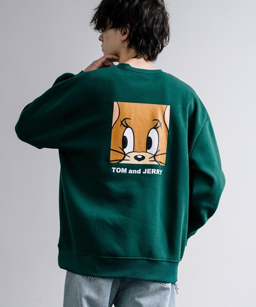 Tom＆Jerry（トムアンドジェリー）の「新色追加 TOM＆JERRY トムとジェリー オーバーサイズ裏起毛トレーナー（スウェット・メンズ・グリーン/ベージュ系/グリーン系/グレー系1/オートミール/ベージュ/チャコール/ネイビー/ブラック系/ブラック/グレイッシュベージュ/杢グレー/チャコールグレー/グレー/グレー系/ベージュ系1/ダークアッシュ/ネイビー系/グリーン系1/サンドグレー/ブラック系1/ベージュ系2/グレー系3/グレー系2・M/L/XL）」の22枚目の写真