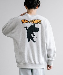 Tom＆Jerry | 新色追加 TOM＆JERRY トムとジェリー オーバーサイズ裏起毛トレーナー(スウェット)