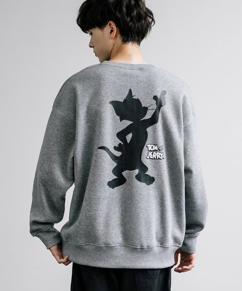 Tom＆Jerry（トムアンドジェリー）の「新色追加 TOM＆JERRY トムとジェリー オーバーサイズ裏起毛トレーナー（スウェット・メンズ・グリーン/ベージュ系/グリーン系/グレー系1/オートミール/ベージュ/チャコール/ネイビー/ブラック系/ブラック/グレイッシュベージュ/杢グレー/チャコールグレー/グレー/グレー系/ベージュ系1/ダークアッシュ/ネイビー系/グリーン系1/サンドグレー/ブラック系1/ベージュ系2/グレー系3/グレー系2・M/L/XL）」の9枚目の写真