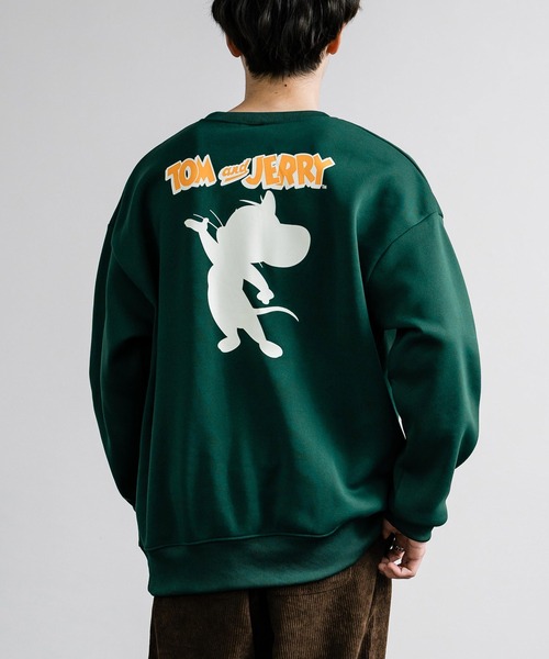 Tom＆Jerry（トムアンドジェリー）の「新色追加 TOM＆JERRY トムとジェリー オーバーサイズ裏起毛トレーナー（スウェット・メンズ・グリーン/ベージュ系/グリーン系/グレー系1/オートミール/ベージュ/チャコール/ネイビー/ブラック系/ブラック/グレイッシュベージュ/杢グレー/チャコールグレー/グレー/グレー系/ベージュ系1/ダークアッシュ/ネイビー系/グリーン系1/サンドグレー/ブラック系1/ベージュ系2/グレー系3/グレー系2・M/L/XL）」の20枚目の写真