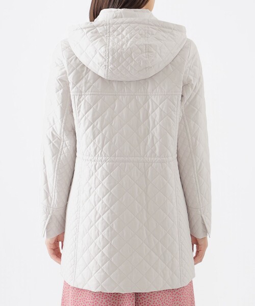 【吸湿発熱】【消臭】キルティングタフタスタンドカラーコート