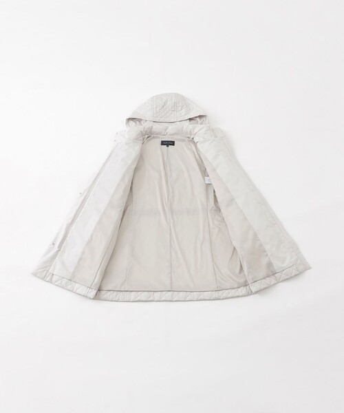 【吸湿発熱】【消臭】キルティングタフタスタンドカラーコート