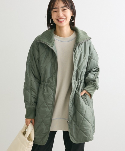 Green Parks（グリーンパークス）の「リブスタンドキルティングコート