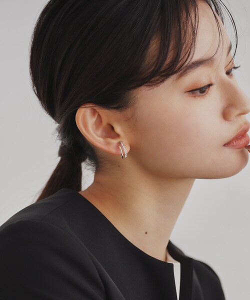 OPAQUE.CLIP（オペークドットクリップ）の「ビジューリングイヤリング（イヤリング・レディース・シルバー/ゴールド・00）」の7枚目の写真