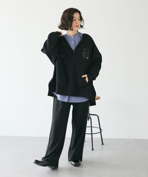 CRAFT STANDARD BOUTIQUE(クラフトスタンダードブティック)の「BIGハーフジップワンポイント刺繍ロゴパーカー(パーカー・レディース・ホワイト系その他/マスタード/ブラック/カーキ・FREE)」の12枚目の写真