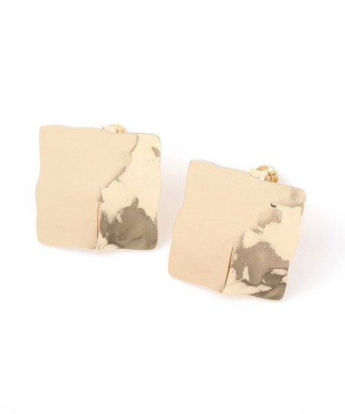 niko and...（ニコアンド）の「メタルスクエアイヤリング（イヤリング・レディース・グレー/イエロー・0）」の5枚目の写真