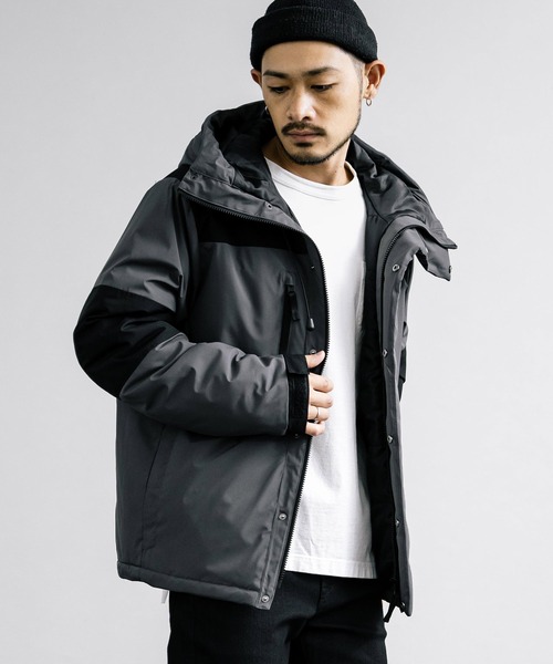 Rocky Monroe（ロッキーモンロー）の「オーバーサイズ 切替 中綿入りファイバーダウンフードジャケット（ダウンジャケット/コート・メンズ・ブルー/ダークグレー/ブラック・LL/L/M）」の10枚目の写真
