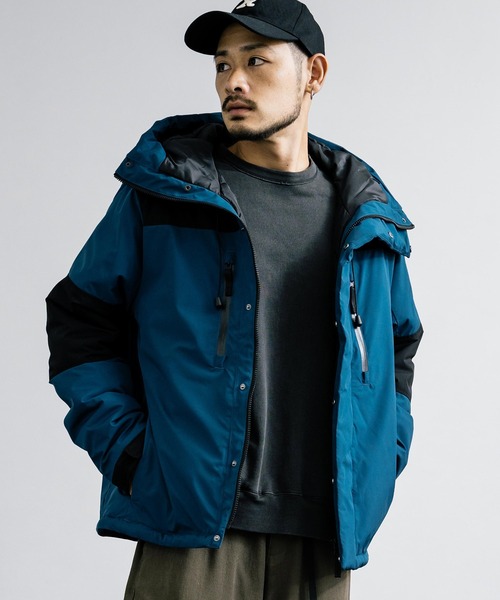 Rocky Monroe（ロッキーモンロー）の「オーバーサイズ 切替 中綿入りファイバーダウンフードジャケット（ダウンジャケット/コート・メンズ・ブルー/ダークグレー/ブラック・LL/L/M）」の15枚目の写真