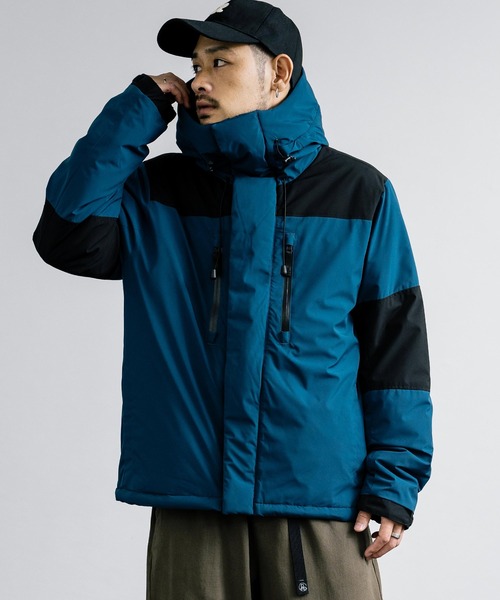Rocky Monroe（ロッキーモンロー）の「オーバーサイズ 切替 中綿入りファイバーダウンフードジャケット（ダウンジャケット/コート・メンズ・ブルー/ダークグレー/ブラック・LL/L/M）」の16枚目の写真