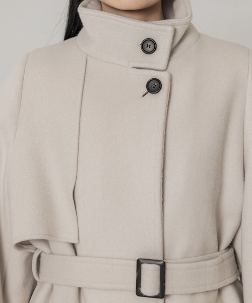 アシメオーバーヨークコート（チェスターコート）｜PUBLIC TOKYO